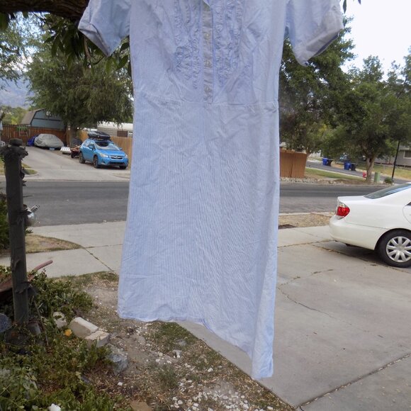 MERON AGE BLUE WHITE STRIPPED DRESS Sz 6 - Picture 7 of 15